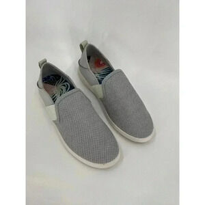 OluKai Womens Hale’Iwa Gray Round Toe Slip On Boat Shoes Size 5 Excellent UC